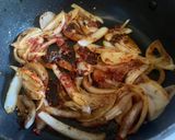 A picture of step 3 of Poule ar Tamarin ek Brèdes Chinois – Mauritian chicken with tamarind and pak choi.