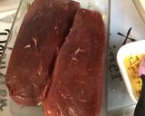 A picture of step 5 of Beef Filets with Marinated Garlic, Thyme, and Rosemary.