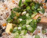 A picture of step 3 of Fried rice with leftover duck.