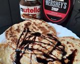 A picture of step 4 of Banana nutella pancakes.
