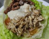 Foto del paso 8 de la receta: Wrap de carne🥩, pollo🍗, cebollas🧅y manzanas🍎 caramelizadas en salsa miel🍯mostaza🌯🥙🥬