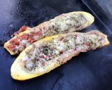 Une image de l'étape 10 de Courgette jaune farcie pancetta tomates emmental aux épices et origan (recette plancha).