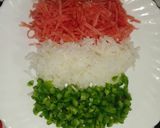 A picture of step 2 of Tricolour salad.