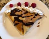 A picture of step 4 of Mixed Fruit Crepe Cake.
