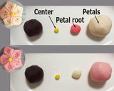 A picture of step 4 of Nerikiri Wagashi: "Sakura (Cherry blossoms)".