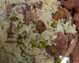 A picture of step 8 of Roasted Rice, Peas, and Ham.