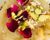 A picture of step 3 of Suji Halwa.