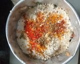 A picture of step 2 of Methi, spring onion appe.
