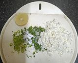 A picture of step 2 of Rajgira paratha stuffed with Paneer. (Vrat Special).