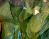 A picture of step 1 of Basil semolina toast.