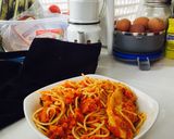 Foto del paso 9 de la receta: Tallarines rojos
