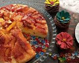 عکس مرحله 2 از دستور 🥮کیک آپساید داون هلو🍑کاراملی