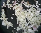 A picture of step 2 of Hussain's Masala scrambled eggs.