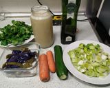 Foto del paso 2 de la receta Crema de verduras con garbanzos y jamón crujientes