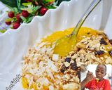 A picture of step 1 of Custard with Granola,Coconut flakes.