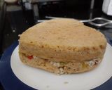 A picture of step 3 of Masoor Dal Paneer Stuffed Dhokla.