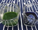 Hình bước làm 1 của món Trà xanh (matcha) hoa đậu biếc
