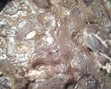 A picture of step 3 of Chicken in chocolate mustard sauce.