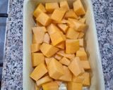 Une image de l'étape 1 de Crumble aux potiron et cacao.