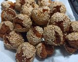 A picture of step 8 of Laughing Balls | Chinese Smiling Sesame Cookies.