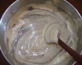 A picture of step 6 of Rich Black Sesame Roll Cake.