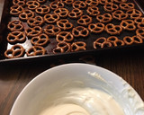 A picture of step 2 of Buddy the elf Chex mix.