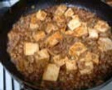 A picture of step 4 of Mapo Tofu with Onions.