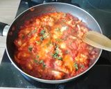 A picture of step 7 of Tomato over Spaghetti.