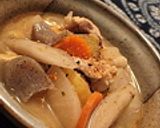 A picture of step 6 of Nameko Mushroom & Tofu Miso Soup.