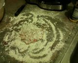 A picture of step 2 of Fried Meatloaf Patties.