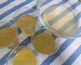 A picture of step 4 of Apple Jello--Looks Like a Glass of Beer.