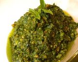 A picture of step 6 of Rich Basil Pesto.