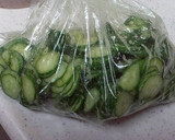 A picture of step 1 of Crispy Cucumber Salad with Sesame Mayo and Ponzu.