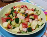 Foto del paso 2 de la receta Ensalada de patata, calabacín, pavo y tomate