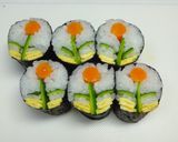 A picture of step 18 of Designers rolled sushi (Flowers w/o fish).
