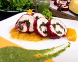 A picture of step 13 of Sumac Chicken Roulade In Pumpkin Puree.