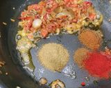A picture of step 4 of Panash Matar Masala (Odia Style Curry/lunch).