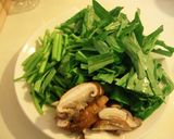 A picture of step 1 of Stir-Fried Ong Choy (Chinese Water Spinach) with Leftover Chicken Skin.
