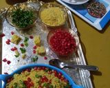 A picture of step 4 of Surati Sev Khamani.