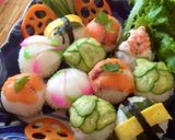 A picture of step 10 of For A Party or For Guests Temari Sushi.