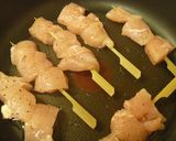 A picture of step 4 of Healthy Chicken Tender Yakitori with Easy Homemade Sauce.
