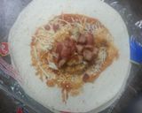 A picture of step 4 of Barbecue bacon ranch chicken quesadillas.