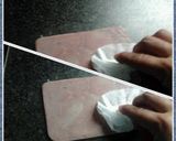 A picture of step 1 of Dawn's famous ham roll up's.