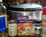 A picture of step 1 of Saucy Crockpot Chicken.