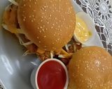 A picture of step 7 of Zinger burger.