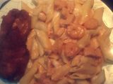 Pasta with pink sauce