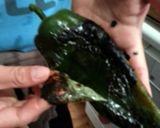 A picture of step 5 of Chilles Rellenos.