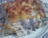 A picture of step 1 of Cheesy Tater Tot breakfast casserole.