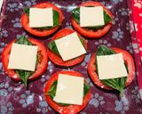 A picture of step 1 of Tomato and Cheese Salad (Caprese Salad).