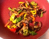 A picture of step 3 of Mushroom Pepper Stir Fry.